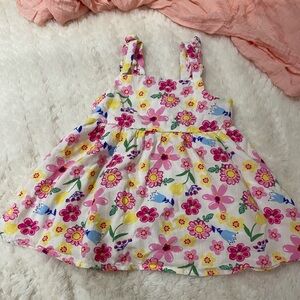 btween Floral Kids Dress - Pink, Yellow, Blue